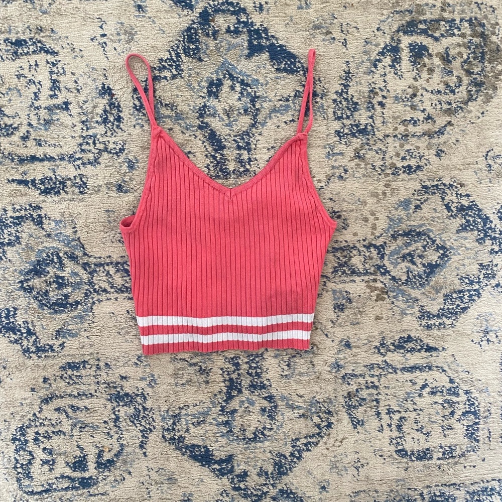 Pink cropped top